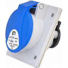 Розетка вбудована (силовий роз'єм) EE-1632  IP54 (16A, 230V, 2P+PE)